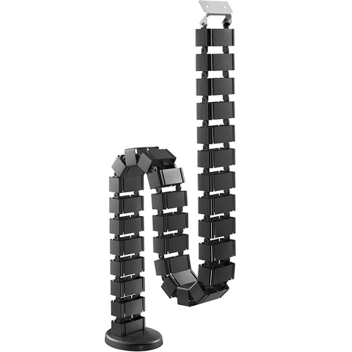 Kabel- und Drahtabdeckung 1,3m | Vertikaler Kabelkanal | Schwarz | QN-1501