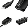 Audio-Adapter | Lightning auf Lightning und 3,5 mm Klinke, 2-in-1, kompatibel mit iPhone | UA-001