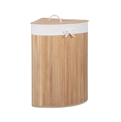 Wäschekorb aus Bambus | 60 l | einteilig, für Bad oder Spielzeugaufbewahrung, eckig | AYL-60L-LIBR