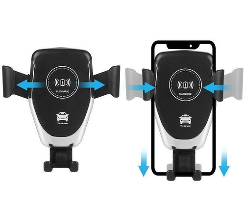 Kfz-Halterung mit Schwerkraftmechanismus | Induktive Ladegerät Fast Charge 10 W | schwarz | Q006-Black