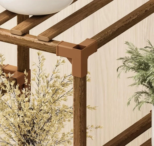 Holzblumenständer für Blumentöpfe | Pflanzenständer | Blumenregal | NZ251-BAMBOO