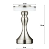 Tischlampe mit eingebautem Akku | Nachtlicht mit drei Leuchtfarben | Stimmungsvolle Lampe für Hotel, Restaurant | HJA14-A-SILVER