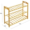 Holzschuhschrank mit drei Regalen | Ökologischer, stabiler Organizer für den Flur | Regal, Schuhständer | NML-685
