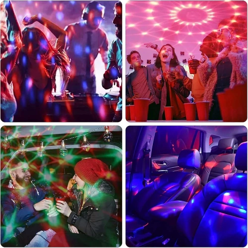 Mini-Disco-Kugel | Kabellos | USB | Für das Auto und Zuhause 