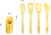 Küchenutensilien aus Bambus mit Ständer | BRS-5in1-BAMBOO