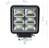 Quadratische Arbeitsleuchte 144W | LED-Panel mit 48 Dioden | IP65 | WL10144W