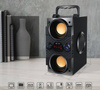 Tragbare Bluetooth-Säule | 4 Lautsprecher, Holzgehäuse | Mikrofoneingang und "Karaoke"-Modus | SP-A25