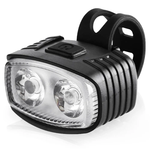 LED-Fahrradbeleuchtungsset | USB-Aufladung, Frontlicht weiß + Rücklicht rot, Akku integriert | BK-L8005