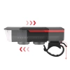  Solar-Fahrradlicht mit leistungsstarker 350lm LED, 120dB Hupe und USB/Solar-Aufladung | Fahrradlichter mit Hupe | QX-LY-17