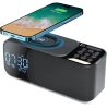 FM-Radio mit Wecker und kabellosem Ladegerät | Multifunktionswecker mit Bluetooth | WD-500-BK
