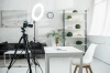 Ringlicht mit Spiegel | Ringlicht mit Stativ | Set mit Netzteil und Ring 60W | M45-60W-B