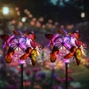 Solarblume | Solar-LED-Gartenlaterne Schmetterlinge | 65 cm, 600mAh | FLD-09-C