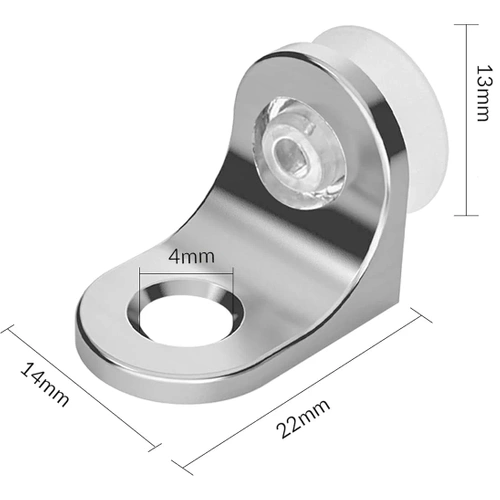 Regalbodenhalter | 10 Stück Stützwinkel für Glasböden | silber | FB-A15-SILVER