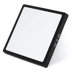 Quadrat | Schwarze LED-Deckenleuchte 24W | Nicht flimmerndes CCD-Oberflächenpanel | SY-SS124-B