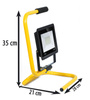 LED Baustrahler mit Halter / Ständer, 10W Arbeitsleuchte Fluter mit IP66 Wasserdicht | 950 Lumen