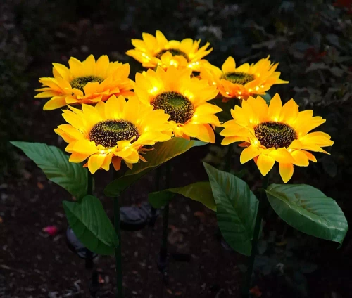 Solarblume | Solar-LED-Gartenlaterne Sonnenblume | 68 cm, 600 mAh | FLD-21-GELB