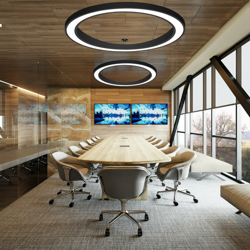 LED-Pendelleuchte | 80 W | rund | Aluminium | CCD flimmerfrei | Ø120x6 cm | LPL-004