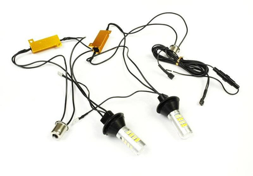 2-in-1 Tagfahrlicht mit Kontrollleuchte | Glühlampen 42 SMD 2323 | LED-Tagfahrlicht mit Blinker | MIT AUTOMATIK