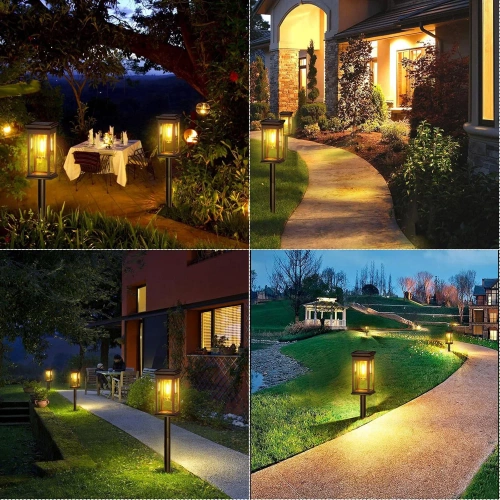 2x Solar-Gartenlampe LED | Elegante Säule 60 cm | HK-115A