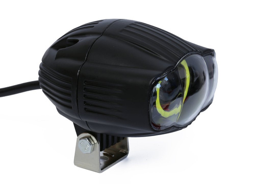 2 Stück | Mehrfachlinsen-Halogen-Scheinwerfer für Motorrad | COB RING | JG-992A