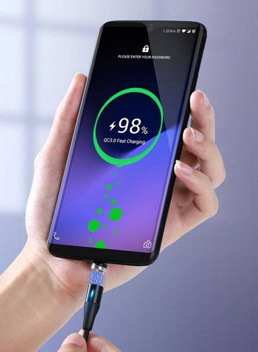 Magnetisches USB-C Kabel | 1 m | 5 A Schnellladen und Datenübertragung | AM60