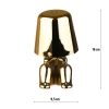 Moderne Tischlampe mit Touch-Bedienung | Nachtlicht mit eingebautem Akku | HJA23-I-GOLD