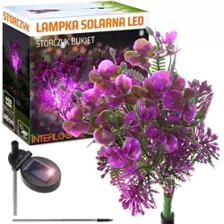 Solarblume | Solar-LED Gartenlampe Orchideenstrauß | 60 cm, 600 mAh | FLD-16-LILA