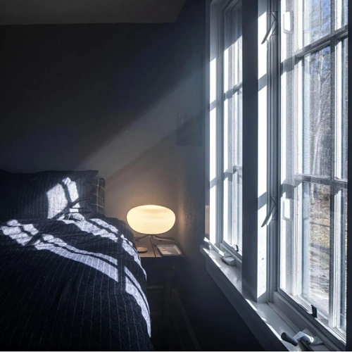 Tischleuchte mit Milchglas-Schirm | Glas Nachttischleuchte | CSD-C3425-W