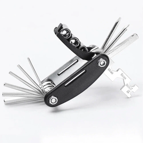 Fahrrad-Multitool - Inbusschlüssel, Aufsätze, Steckschlüssel | Werkzeuge 16-in-1 | Schlüsselset | MFT-16in1