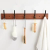 Holzkleiderständer | Wandgarderobe | Garderobenhaken mit 10 Haken | HG-50CM-WOOD