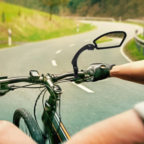 Fahrradspiegel für den Lenker | Rechter Rückspiegel für Roller | Schwenkspiegel | HSJ-210-Rechts