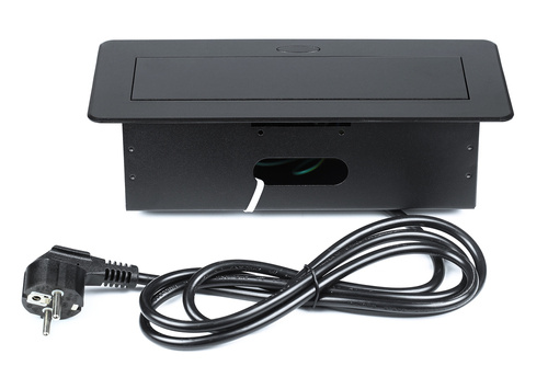 Doppelsteckdose mit Erdung + 2x USB versenkbar in der Arbeitsplatte | JX-S267K