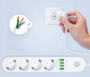 Steckdosenleiste 4 Steckdosen + 4 USB-Anschlüsse | Verlängerungskabel 1,8 m | LH-4423