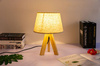 Tischlampe aus Naturholz mit Lampenschirm | 40W E27 | Schreibtischlampe, Nachttischlampe | DL05