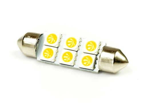 WW Auto LED Birne C5W 6 SMD 5050 Warmweiß