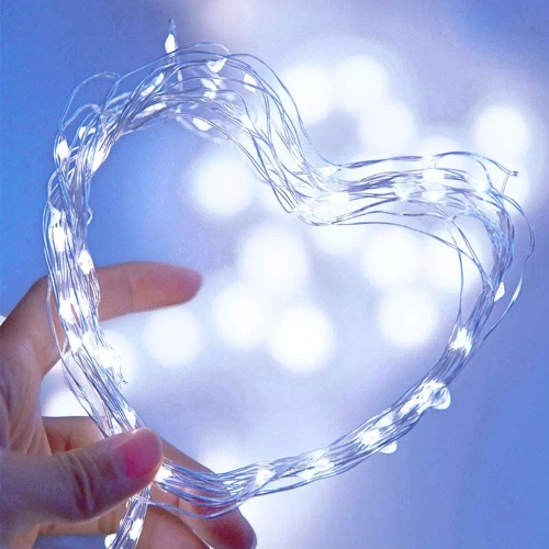 LED-Girlande solar, Gartenleuchte zum Einstecken | 200 LEDs, 20 m | kaltweiß | FLD-200LED-WC