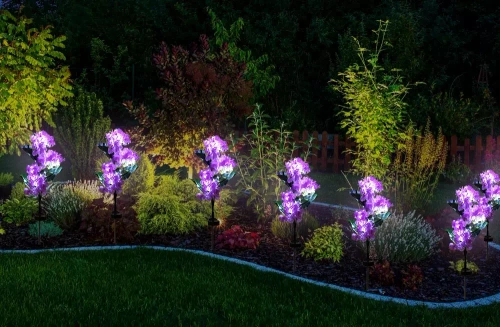 Solarblume | Solar-LED-Gartenlaterne Hortensie | 76 cm, 600 mAh | FLD-37-PURPLR