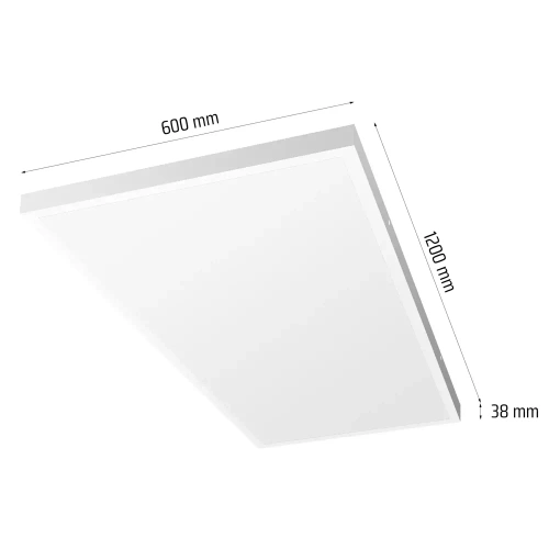 LED-Deckenpanel | Aufputz-Plafond 120x60cm | 120W, 12000lm | Weiss