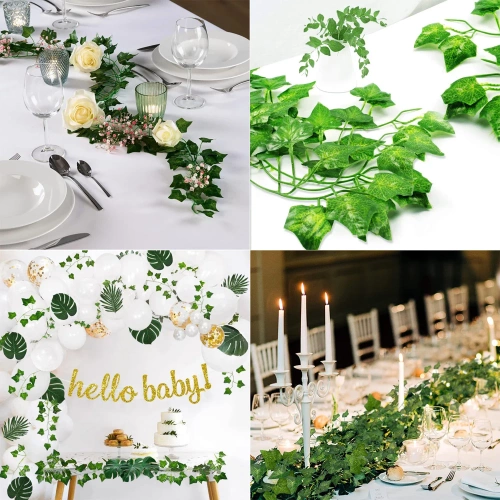 Dekorative Efeu-Girlande | 12 Stück | 27,6 m | künstliche Blätter