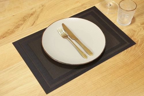 Tischset | Untersetzer | Tischdecke | Dekorative Küchenmatte | F040-SCHWARZ