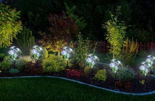 Solarblume | Solar-LED-Gartenlaterne Begonia | 60 cm, 600 mAh | FLD-27-WEISS
