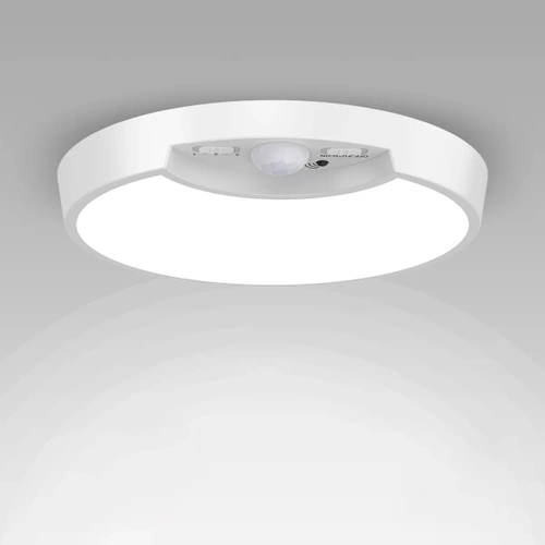 Deckenleuchte mit integriertem Akku | LED-Deckenleuchte mit Dämmerungssensor und Bewegungssensor | C2772-WEISS