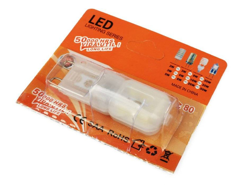 G9 LED Lampe | 3W LED Leuchtmittel Birne Ersatz 30W Halogenlampe | 370 Lumen