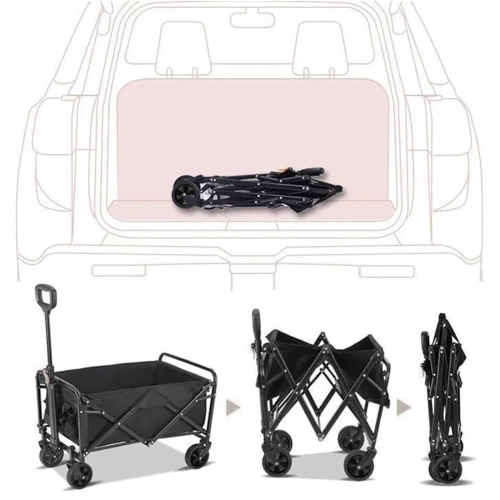 Faltbarer Reisewagen | Großer Transportwagen 100kg | Strandwagen 120L | CP01-80