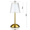 Tischlampe mit eingebautem Akku | Nachtlicht mit drei Leuchtmodi | Stimmungsvolle Lampe für Hotel, Restaurant | DTL-C130