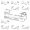Set 10 Stück Kabel- und Draht-Organizer | Nano-Klips mit Klebeband | Transparent | KZ-D58