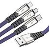 3-in-1 verstärktes USB-Kabel für Telefon - Micro USB, Type-C, Lightning (iPhone) | UC-009