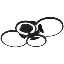 LED-Deckenleuchte | Aufbaupanel 48 W | schwarz | RLC-C48W-B