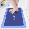 Badematte | Schnelltrocknender Badteppich | Rutschfester Badteppich | GZN-640-BLUE