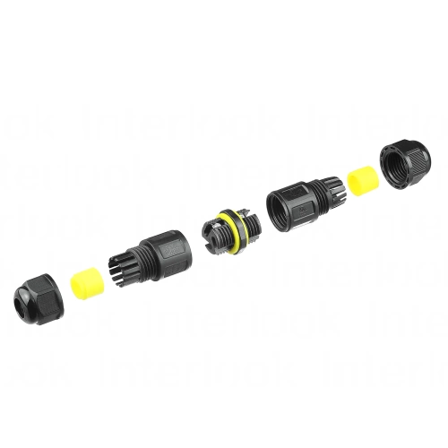Wasserdichte Kabelmuffe IP68 | Schraubverbinder 3-polig 450 V 17,5 A für Kabel 3–9 mm | M682-B